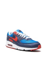 Chaussures de sport bleu et rouge Nike