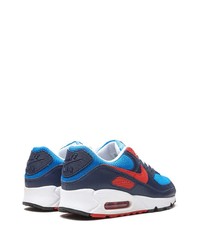 Chaussures de sport bleu et rouge Nike