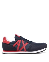 Chaussures de sport bleu et rouge Armani Exchange