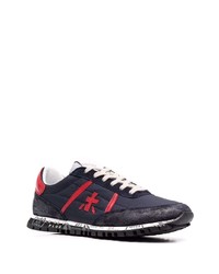 Chaussures de sport bleu et rouge Premiata