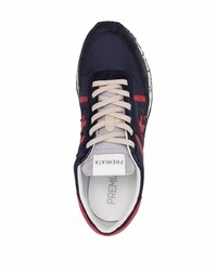 Chaussures de sport bleu et rouge Premiata