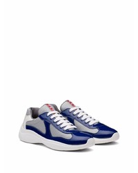 Chaussures de sport bleu marine et blanc Prada