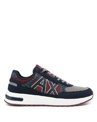 Chaussures de sport bleu marine et blanc Armani Exchange