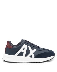 Chaussures de sport bleu marine et blanc Armani Exchange