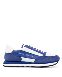 Chaussures de sport bleu marine et blanc Armani Exchange