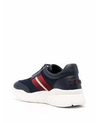 Chaussures de sport bleu marine et blanc Bally