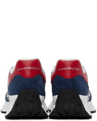 Chaussures de sport bleu marine et blanc Alexander McQueen