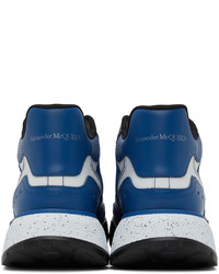 Chaussures de sport bleu marine et blanc Alexander McQueen