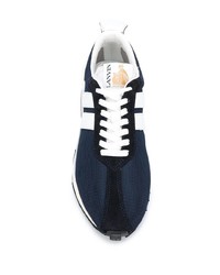 Chaussures de sport bleu marine et blanc Lanvin