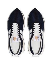 Chaussures de sport bleu marine et blanc Lanvin