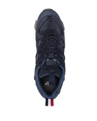 Chaussures de sport bleu marine et blanc Moncler