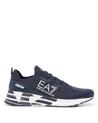 Chaussures de sport bleu marine et blanc Ea7 Emporio Armani