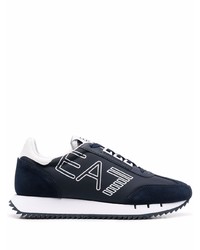 Chaussures de sport bleu marine et blanc Ea7 Emporio Armani