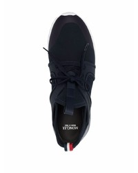 Chaussures de sport bleu marine et blanc Moncler