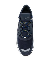 Chaussures de sport bleu marine et blanc Philippe Model Paris