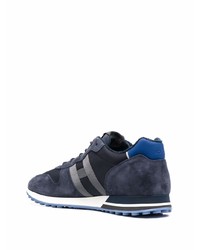 Chaussures de sport bleu marine et blanc Hogan