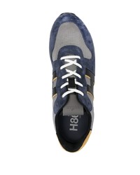 Chaussures de sport bleu marine et blanc Hogan