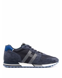 Chaussures de sport bleu marine et blanc Hogan