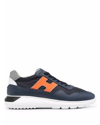 Chaussures de sport bleu marine et blanc Hogan