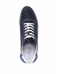 Chaussures de sport bleu marine et blanc Hogan