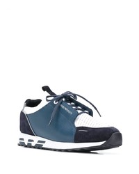 Chaussures de sport bleu marine et blanc Emporio Armani