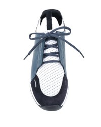 Chaussures de sport bleu marine et blanc Emporio Armani