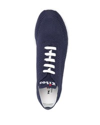 Chaussures de sport bleu marine et blanc Kiton