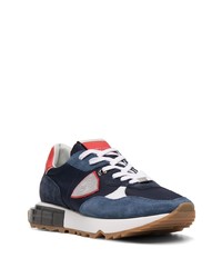 Chaussures de sport bleu marine et blanc Philippe Model Paris