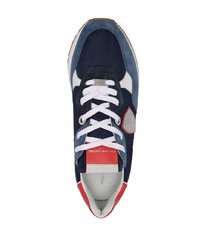 Chaussures de sport bleu marine et blanc Philippe Model Paris