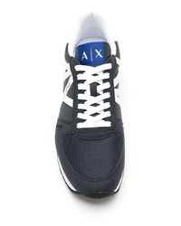 Chaussures de sport bleu marine et blanc Armani Exchange