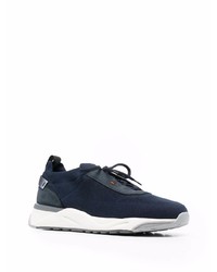 Chaussures de sport bleu marine et blanc Santoni