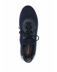 Chaussures de sport bleu marine et blanc Santoni