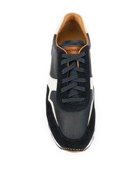 Chaussures de sport bleu marine et blanc Magnanni