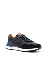 Chaussures de sport bleu marine et blanc Magnanni