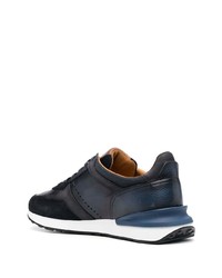 Chaussures de sport bleu marine et blanc Magnanni