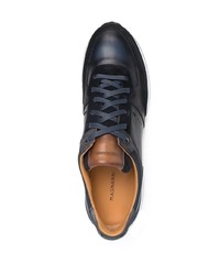 Chaussures de sport bleu marine et blanc Magnanni