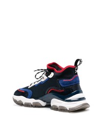 Chaussures de sport bleu marine et blanc Moncler