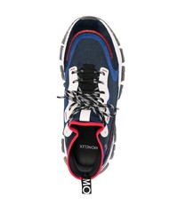 Chaussures de sport bleu marine et blanc Moncler