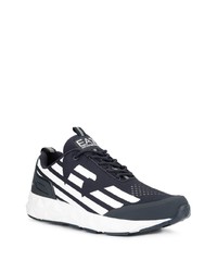 Chaussures de sport bleu marine et blanc Ea7 Emporio Armani