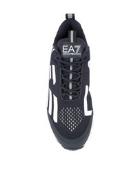 Chaussures de sport bleu marine et blanc Ea7 Emporio Armani