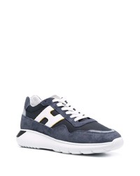 Chaussures de sport bleu marine et blanc Hogan