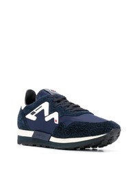 Chaussures de sport bleu marine et blanc Moncler