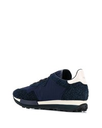 Chaussures de sport bleu marine et blanc Moncler