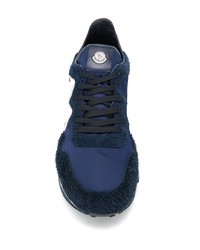 Chaussures de sport bleu marine et blanc Moncler