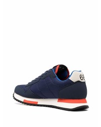 Chaussures de sport bleu marine et blanc Sun 68