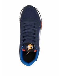 Chaussures de sport bleu marine et blanc Sun 68