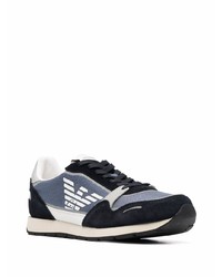 Chaussures de sport bleu marine et blanc Emporio Armani