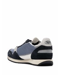 Chaussures de sport bleu marine et blanc Emporio Armani