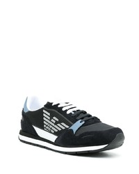 Chaussures de sport bleu marine et blanc Emporio Armani