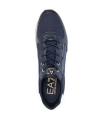 Chaussures de sport bleu marine et blanc Ea7 Emporio Armani